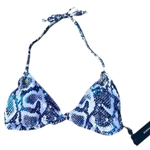 BCBGMaxAzria Snakeskin Printed Triangle Swim Set - Picture 2 of 11
